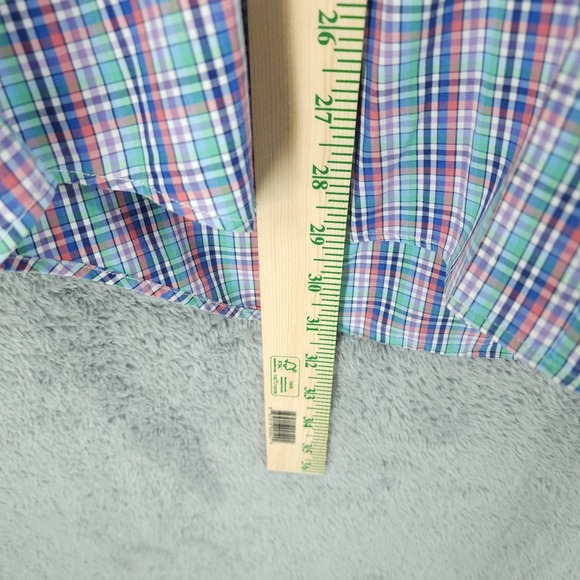 Vineyard Vines Shirt Mens Medium Multi Plaid Slim Fit Whale Logo Long Sleeve - Picture 7 of 9